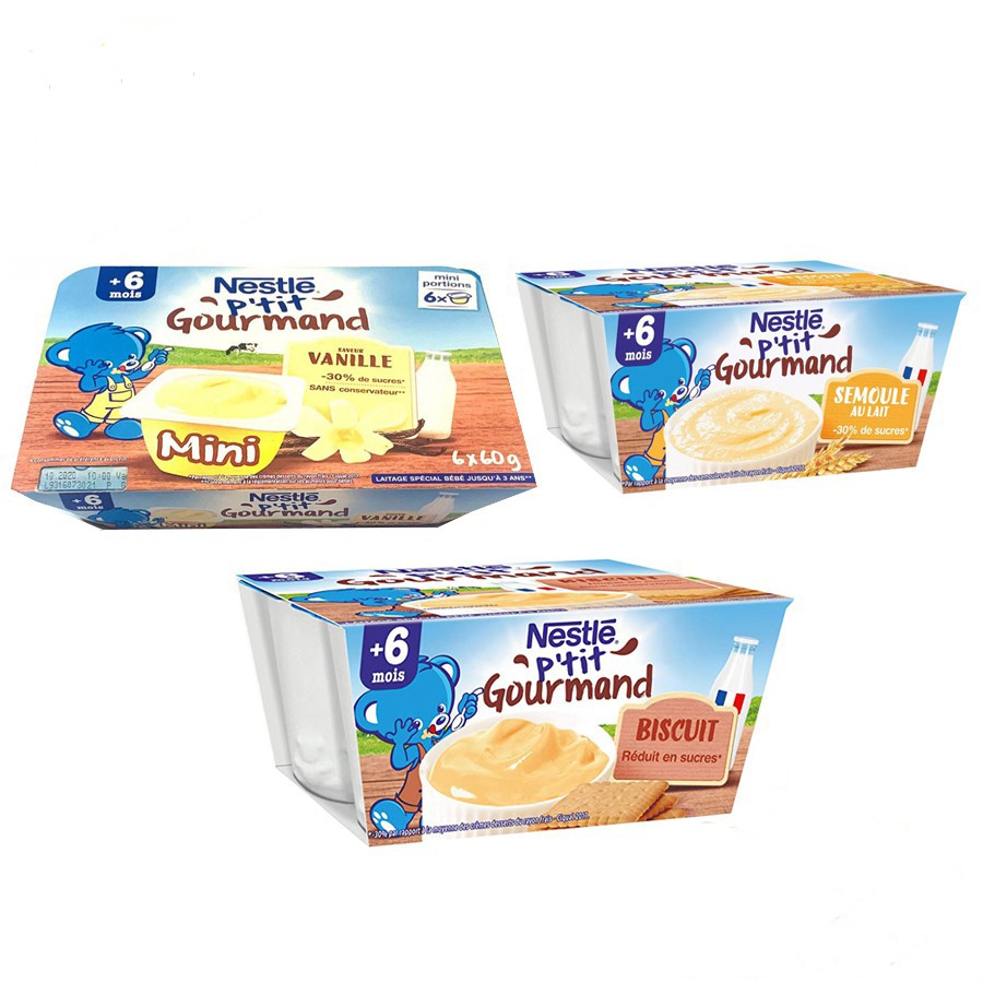 Váng sữa Nestle nội địa Pháp 6 hộp cho bé từ 6 tháng