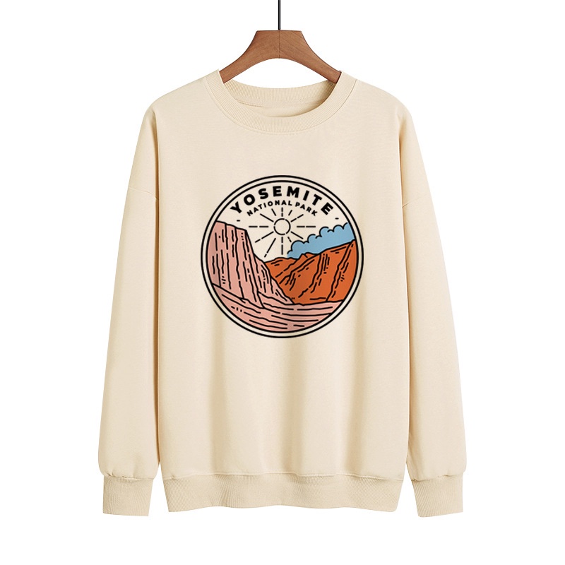 Áo Nỉ Sweater Form Rộng Unisex In Hình Công Viên YOSEMiTE Style Hàn Quốc HOT TREND BB HOODIE