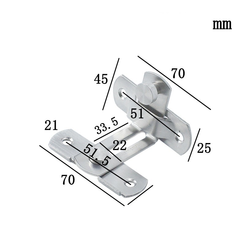 CHỐT KHÓA INOX SỐ 3