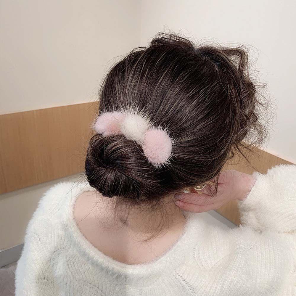 Dây Cột Tóc Co Giãn Mềm Mại Đính Bông Hoa Dễ Thương