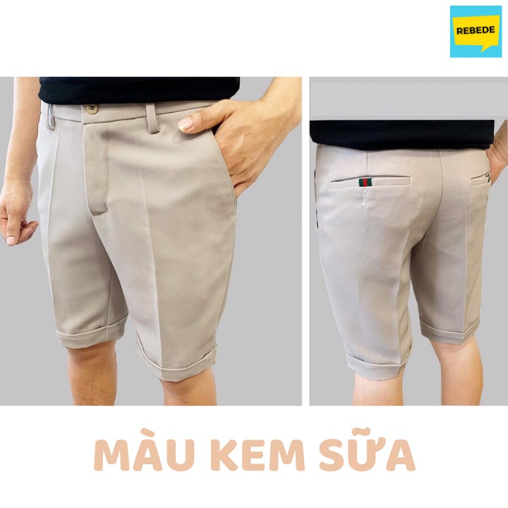 Quần ngố nam ống sắn gấu hàng đẹp, vải âu co giãn | BigBuy360 - bigbuy360.vn