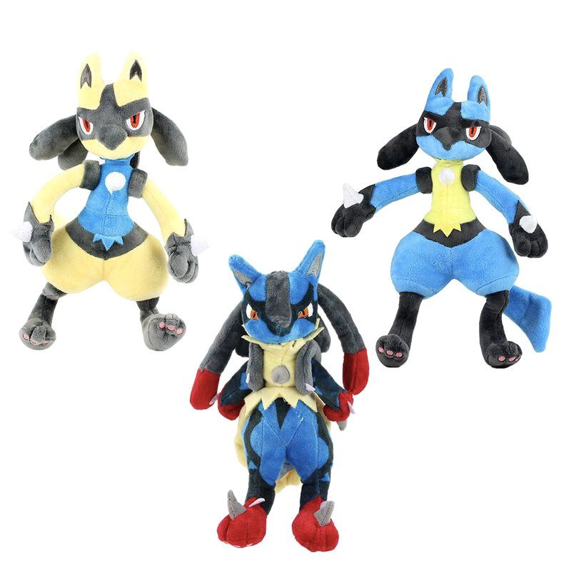 Thú nhồi bông hình nhân vật Lucario 30cm phim hoạt hình Pokemon