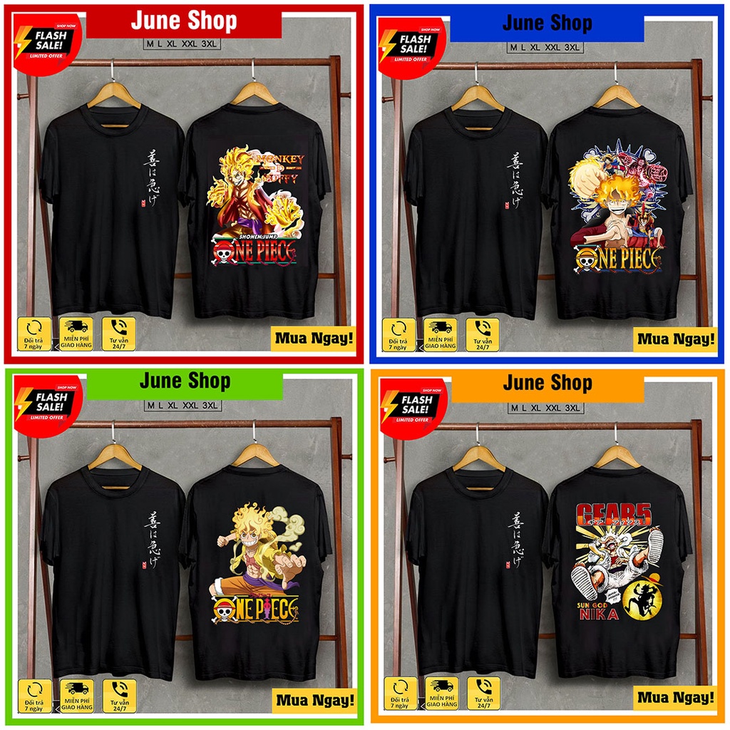 BST Áo Luffy Gear 5, Top 4 mẫu áo One Piece HOT nhất được yêu thích nhất