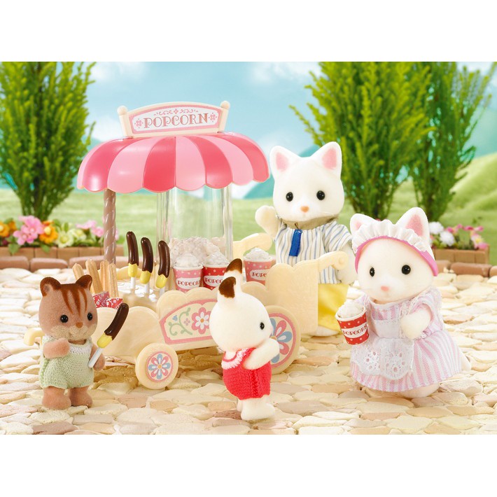 Sylvanian Families Xe Bán Bắp Rang Popcorn Cart