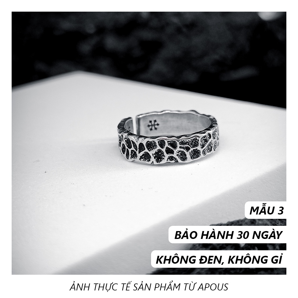 Nhẫn nam nữ thời trang Trendy - Không đen không gỉ - BST 6 - Phụ Kiện Trang Sức Unisex Apous