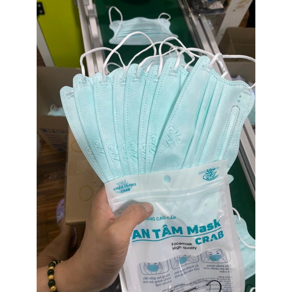 Khẩu trang cua AN TÂM MASK 4 lớp kháng khuẩn kiểu dáng như Kf94 mẫu mới hót 2022 hàng chính hãng công ty