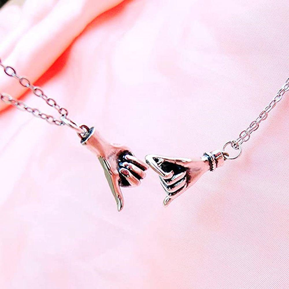 Set 2 Vòng cổ Mặt Khắc Chữ Pinky Promise Cho Cặp Đôi