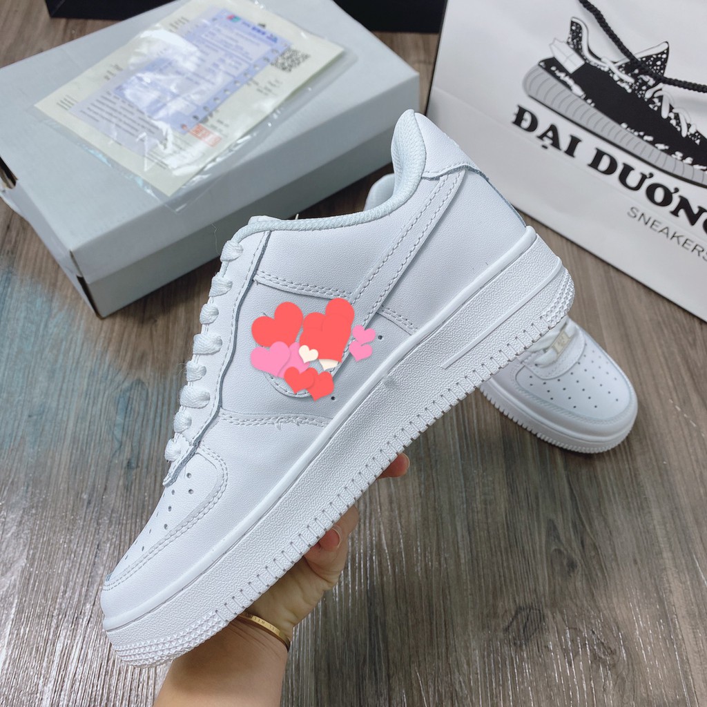 Force trắng bản trung [TẶNG MÓC KHÓA - FULL BOX] foce trắng full giày thể thao foce trắng tăng chiều cao nam nữ