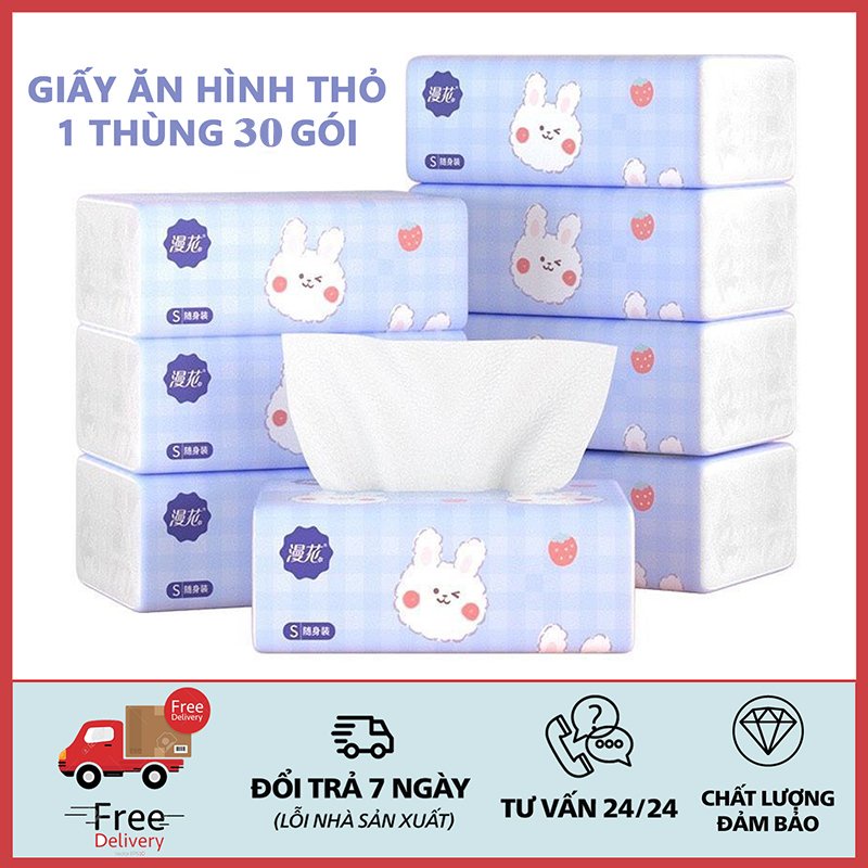 Giá sỉ thùng 40 gói giấy ăn thỏ cao cấp nội địa trung