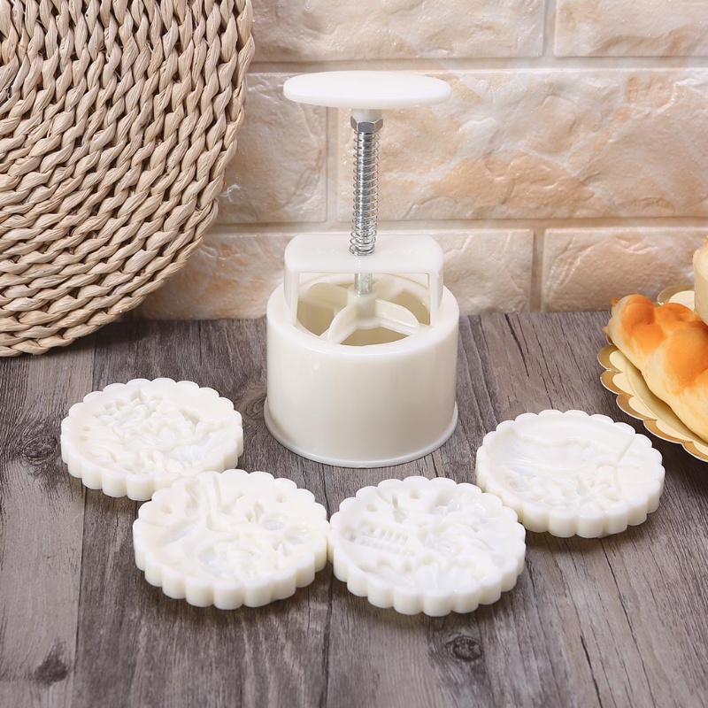 Khuôn Nhựa Làm Bánh Trung Thu Hình Hoa Sen 3d 150g Diy