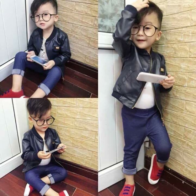 Áo Da Thời Trang cho bé từ 8-22kg