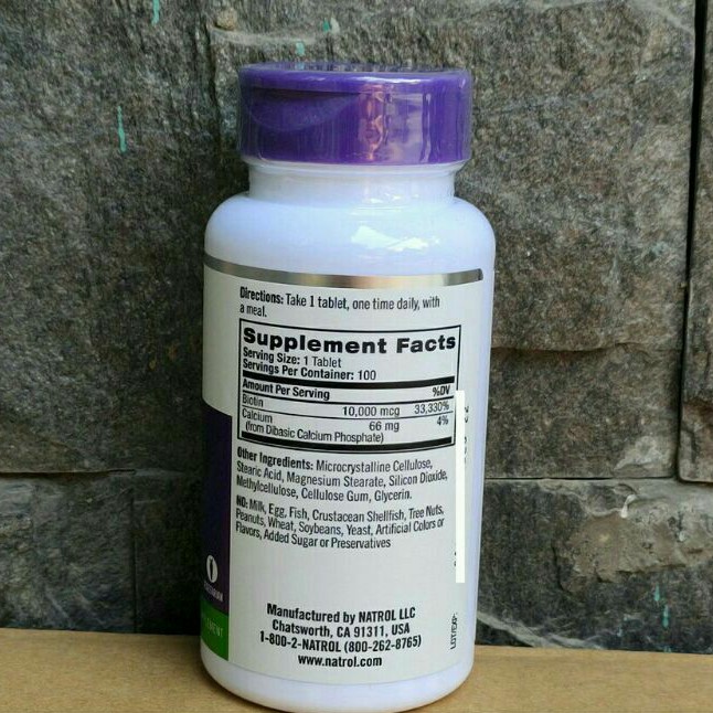 Biotin 10000 Mcg 100 Viên Của Mỹ - Biotin