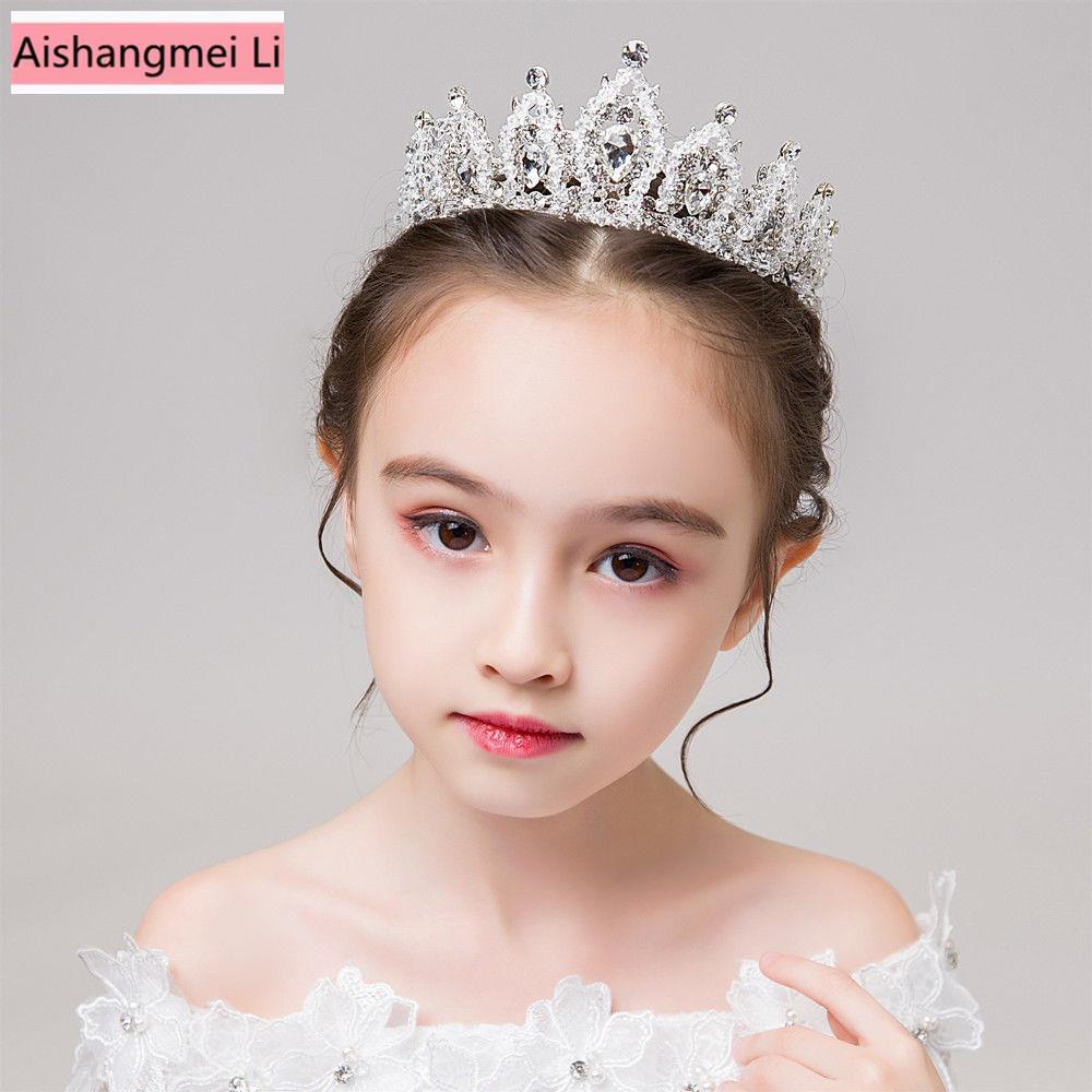 Kẹp Tóc Hình Vương Miện Công Chúa Elsa Đính Pha Lê Màu Đỏ Xinh Xắn Thời Trang Cho Bé Gái