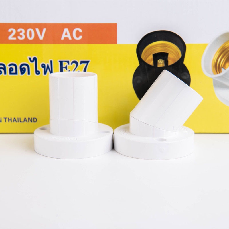 Đuôi Đèn E27 Gắn Tường  Đa Năng - Đui Đèn Xoáy Đứng Và Chếch 45 Độ - DD03 - Gia dụng Tý Tẹo