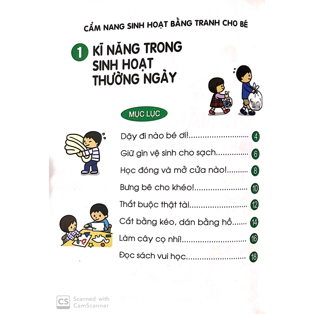 Sách - Cẩm Nang Sinh Hoạt Bằng Tranh Cho Bé Tập 1: Kĩ Năng Sinh Hoạt Thường Ngày