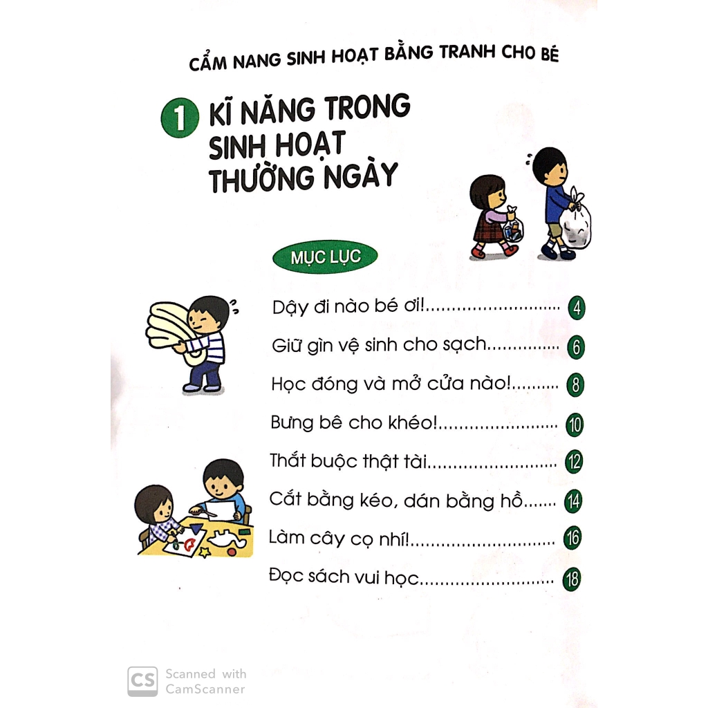 Sách - Cẩm Nang Sinh Hoạt Bằng Tranh Cho Bé Tập 1: Kĩ Năng Sinh Hoạt Thường Ngày (Tái Bản 2019)