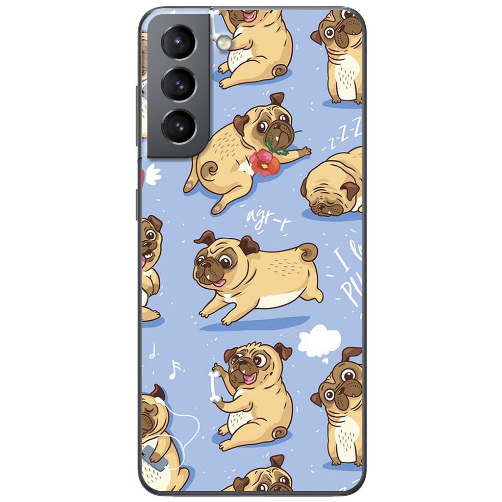 Ốp lưng nhựa dẻo Samsung Galaxy S21, S21 Plus, S21 Ultra Pug life