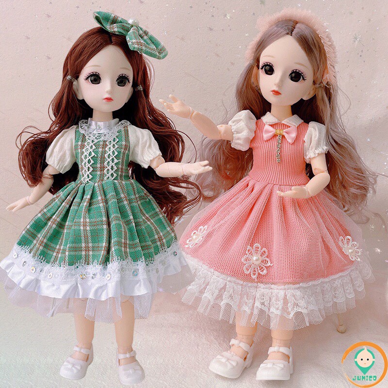 Búp bê barbie 30cm có khớp giá rẻ, đồ chơi cho bé gái thông minh tư duy vận động JUMICO BUB2