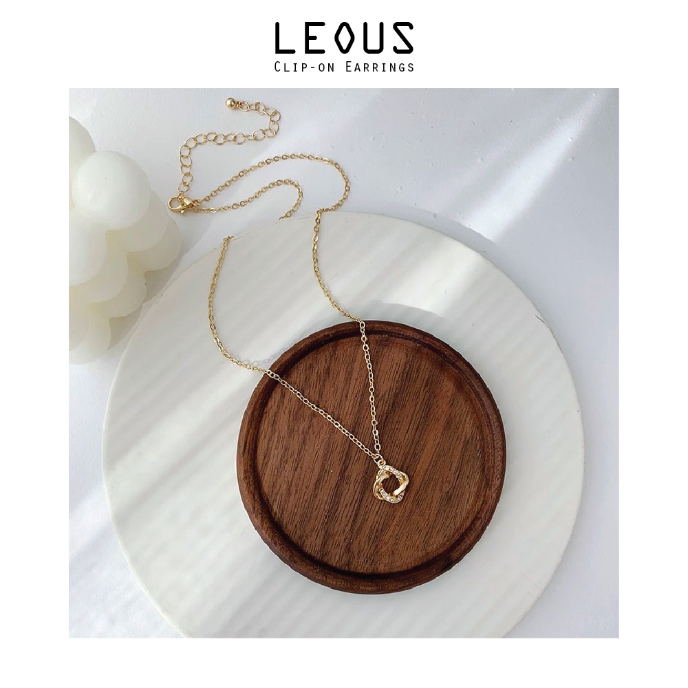 Vòng cổ choker mặt vuông đính đá đan nhau VC019 Leous Accessories