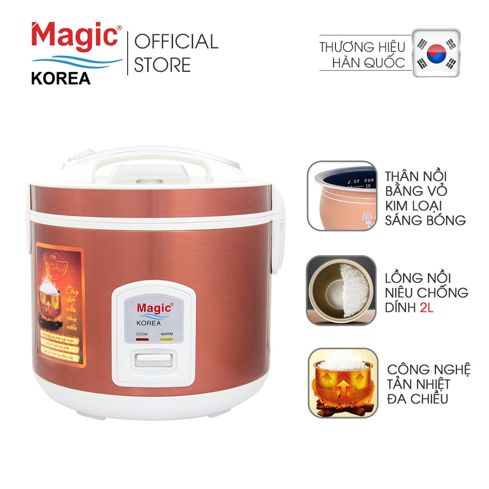 [Mã LTP50 giảm 50000 đơn 150000] Nồi cơm điện nút cơ lòng niêu Magic Korea A-88