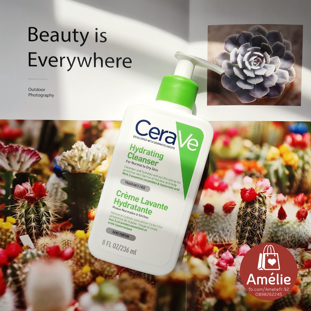 Sữa rửa mặt cho da khô Cerave Hydrating Cleanser dạng kem