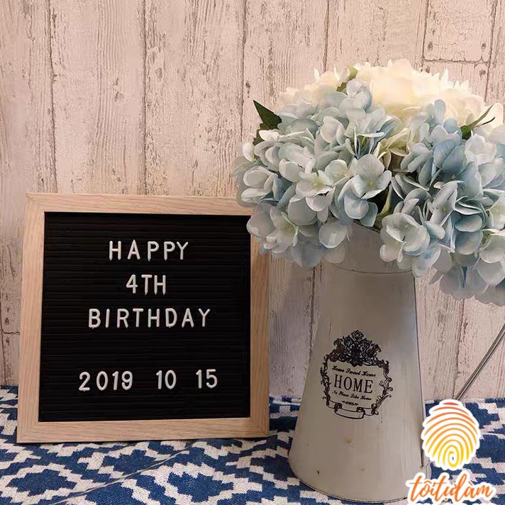 Bảng gỗ Decor gắn chữ dành cho trang trí party và chụp ảnh cho bé -Tôi Tự Làm