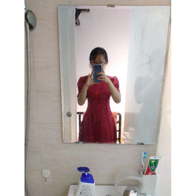 Đầm Nữ Đỏ Caro Tay Xếp Li (KÈM ẢNH THẬT) | BigBuy360 - bigbuy360.vn