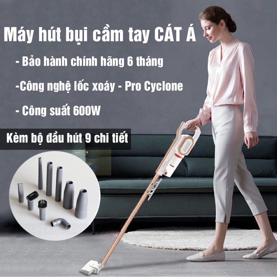 Máy hút bụi cát á gia đình cầm tay 2 trong 1 công suất 600W bộ lọc HEPA Tặng kèm 9 đầu Hút | BigBuy360 - bigbuy360.vn