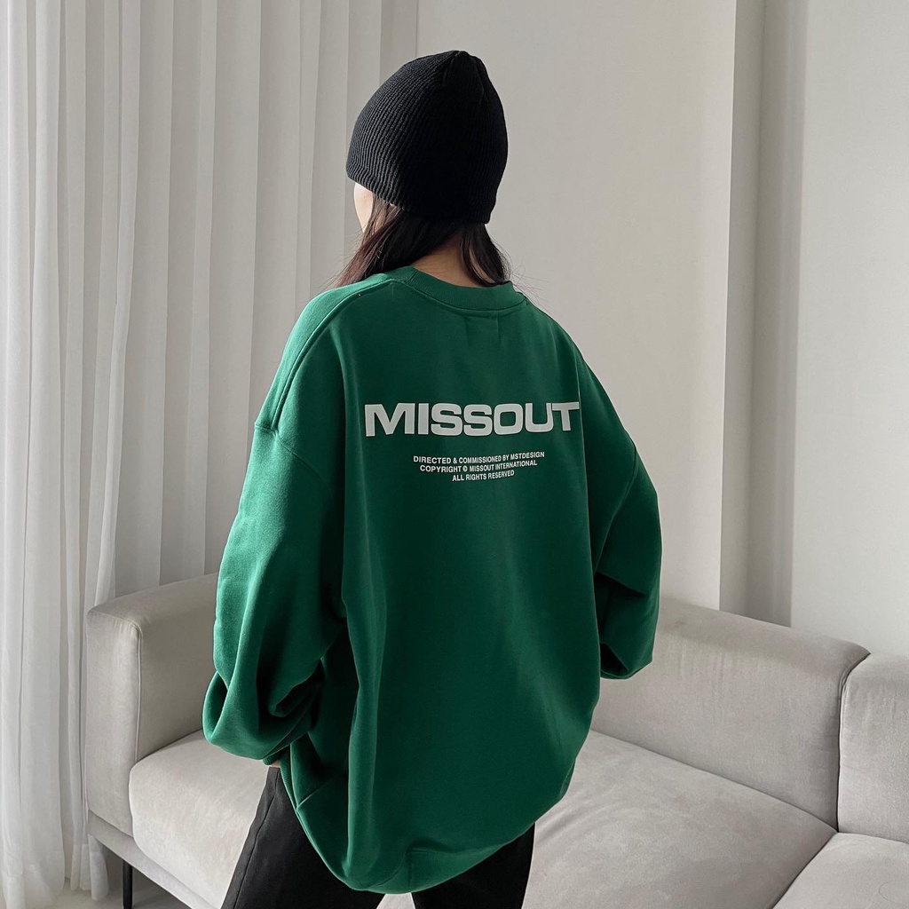 Áo sweater missout unisex nam nữ chất nỉ Cua cotton áo missout tay dài nỉ cua unisex kunshop