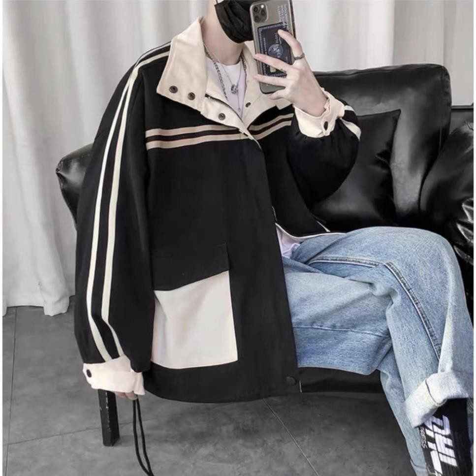 Áo khoác kaki túi hộp unsiex form rộng Túi To nam nữ thời trang kmg bao ngầu