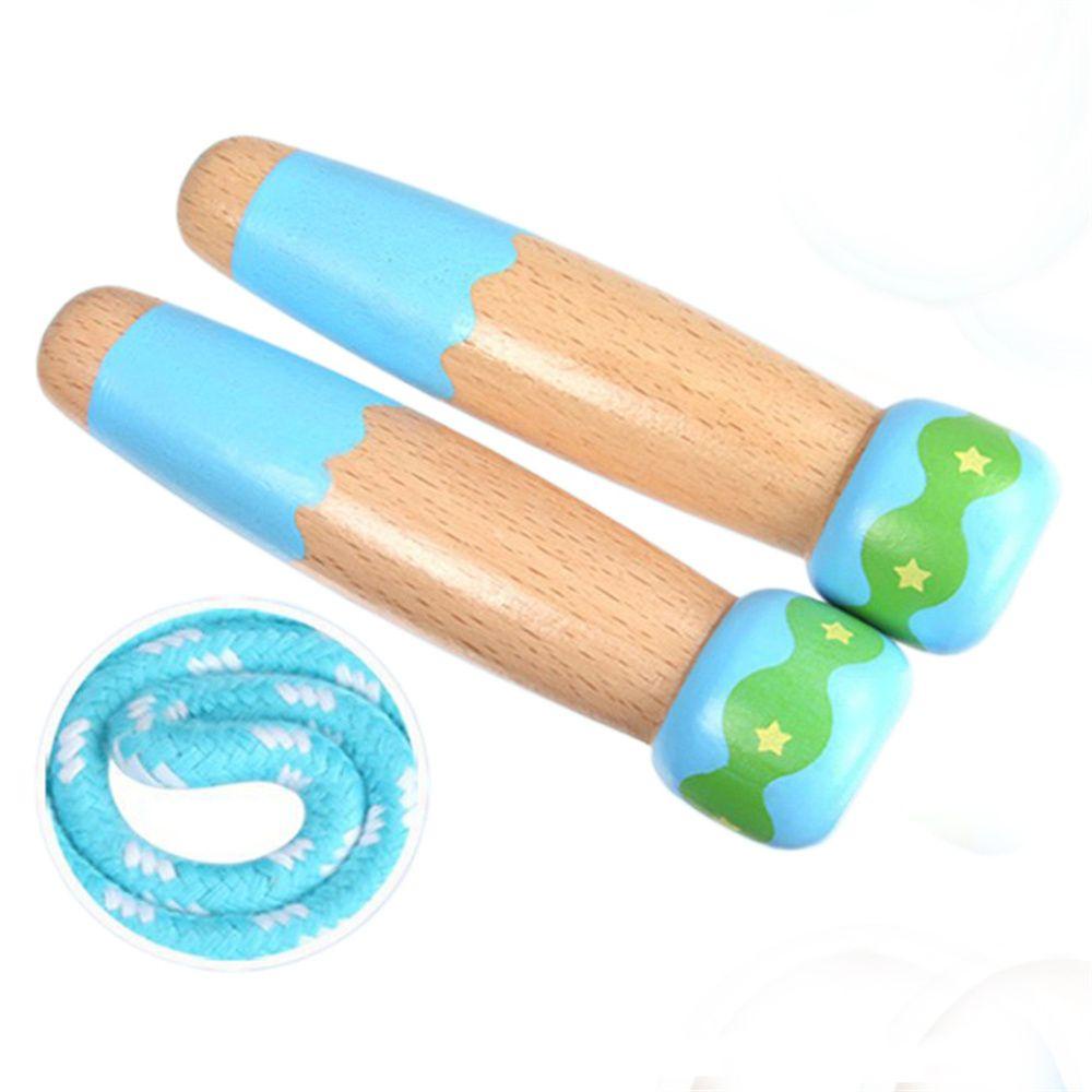 IVORY Dây Nhảy Thể Thao Tay Cầm Gỗ Tùy Chỉnh Tiện Dụng Cho Học Sinh Mẫu Giáo