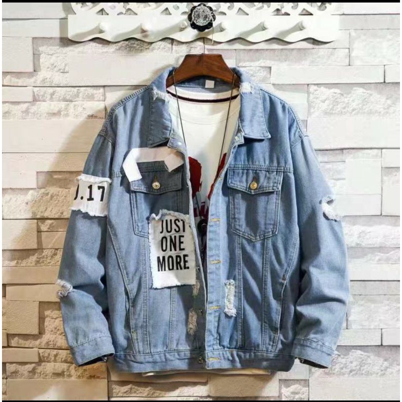 Áo khoác jean nam wawa 07, wax giả túi sau cực chất nam tính, Mua Ngay
