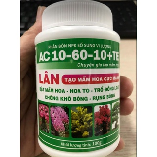 Phân Bón Siêu Lân 10-60-10+TE Tạo Mầm Hoa (Hủ 100gr)
