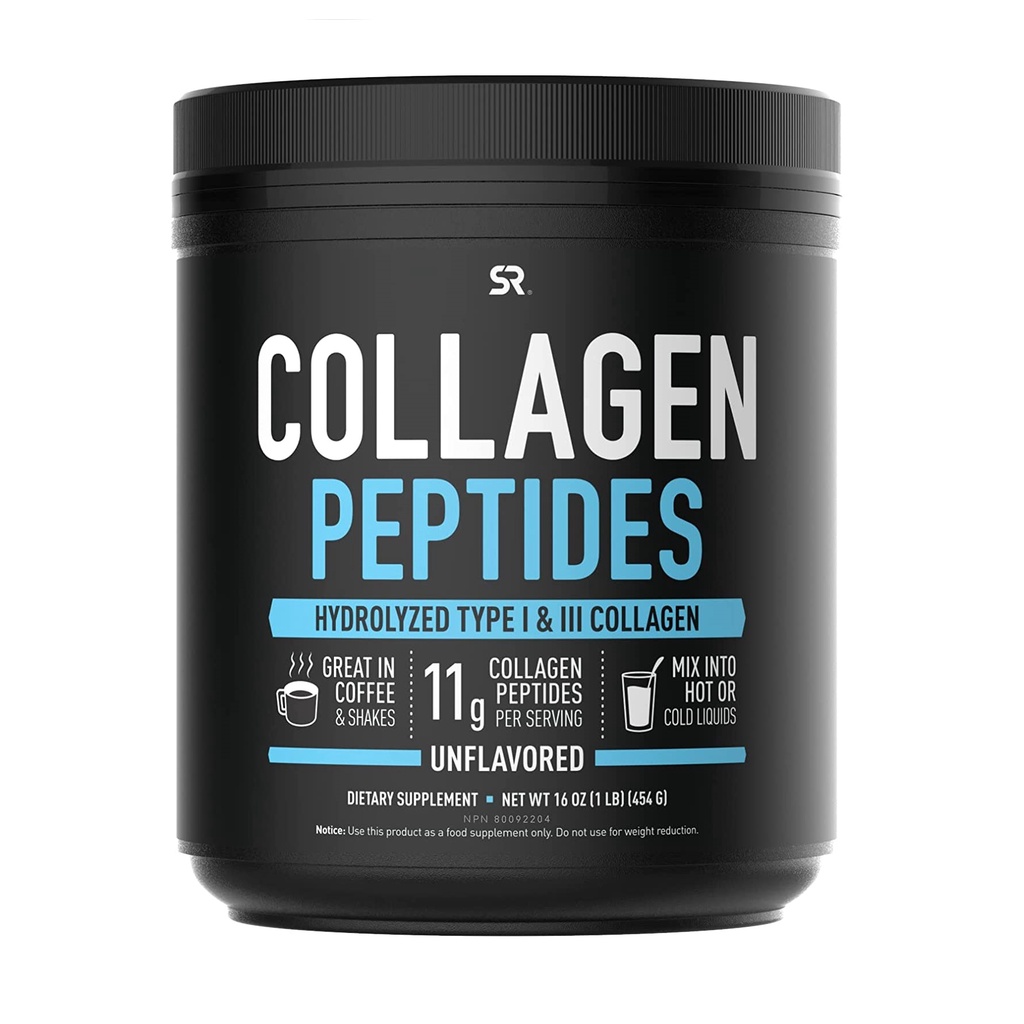 Bột Collagen Thủy Phân SR Collagen Peptides 454gr của Mỹ Sports Research