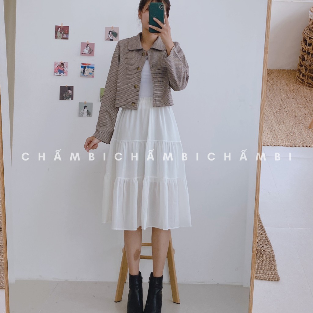 Chân Váy 3 Tầng Cạp Chun Dáng Dài Freesize<55kg - CV.006 | BigBuy360 - bigbuy360.vn