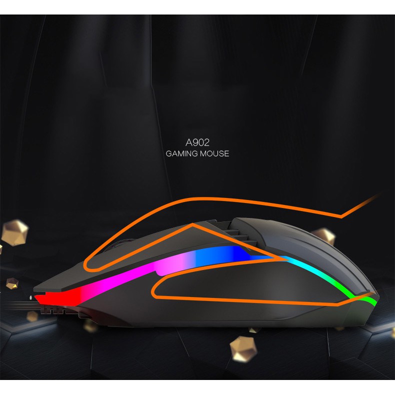 🌟GIÁ HỦY DIỆT🌟 Chuột Chơi Game Cao Cấp A902 - Led Đổi Màu - Công Nghệ 4D | BigBuy360 - bigbuy360.vn
