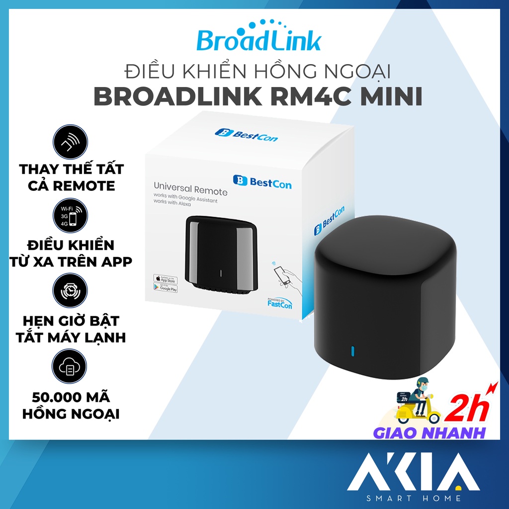 Điều khiển hồng ngoại Broadlink RM4c Mini và Broadlink RM4 Mini - Điều