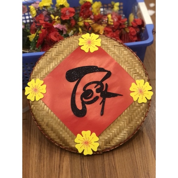 Mẹt tre trang trí Tết các kích thước đường kính 30cm, 40cm, 50cm