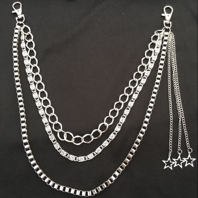 Dây xích thắt lưng mặt hình ngôi sao năm cánh phong cách punk thời trang cho nam và nữ 23595