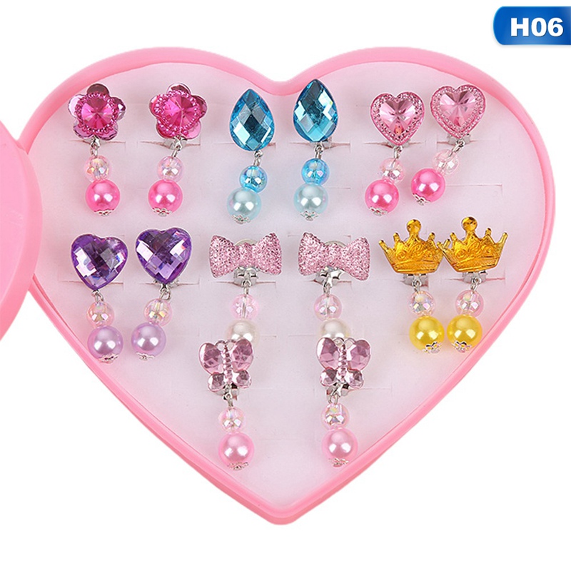 Set 7 Đôi Khuyên Tai Xinh Xắn Cho Bé Gái