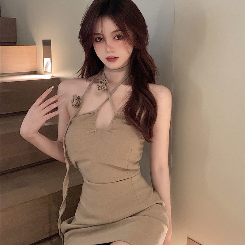 COZOK Đầm Hai Dây Không Tay Quyến Rũ Hợp Thời Trang