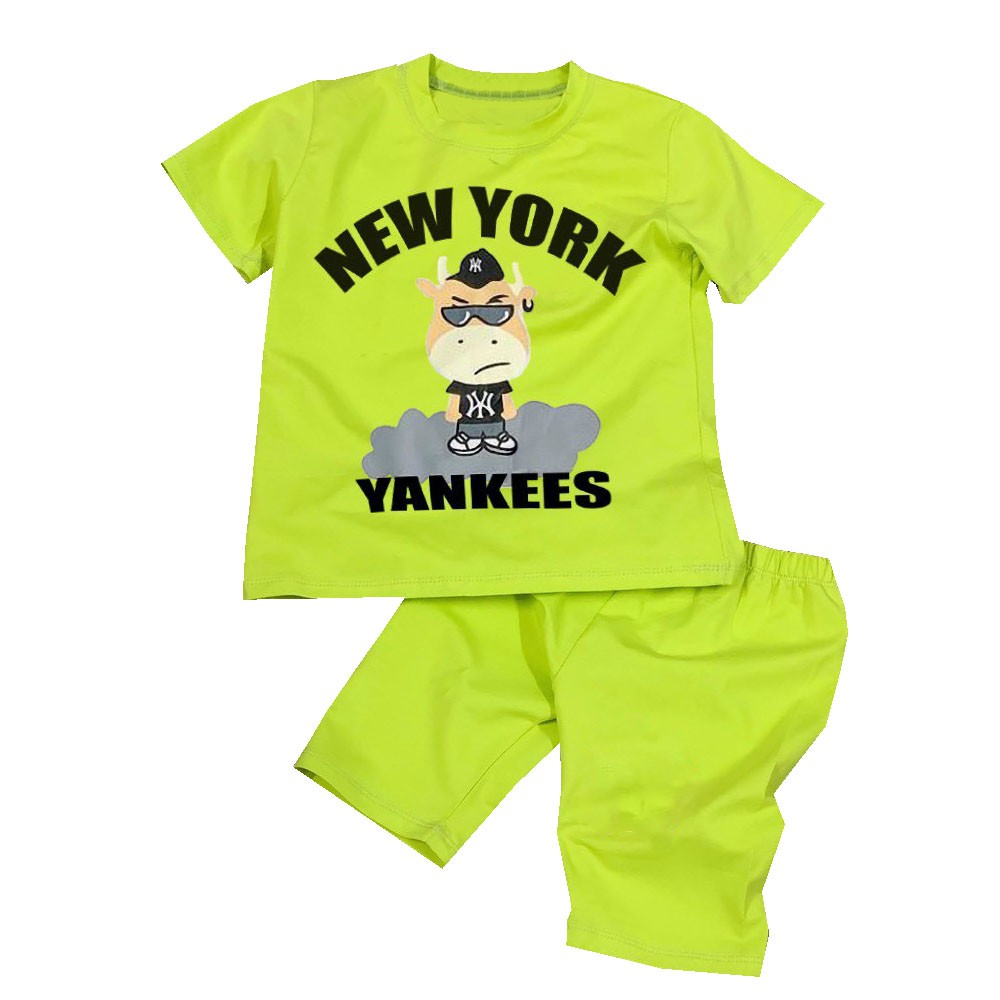 ( khuyến mãi ) Đồ bộ quần lửng ngắn tay trâu yankes.bộ bé gái Chăm sóc be từ 6kg-29kg.BDBG29. .