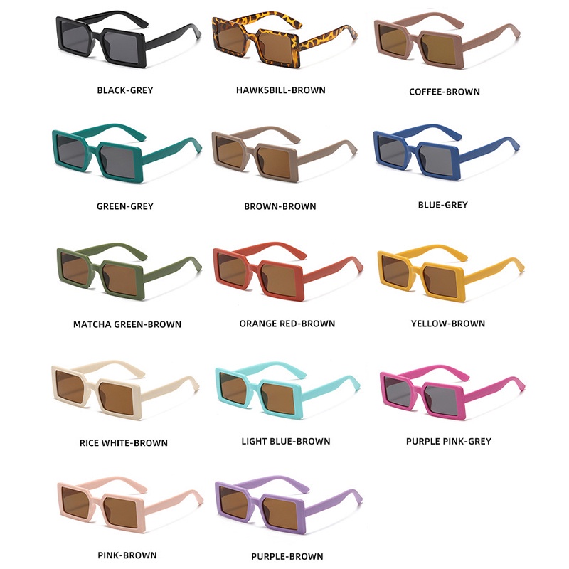 Kính Mát Hình Chữ Nhật Màu Kẹo Phong Cách Hàn Quốc Dễ Thương Cho Bé
