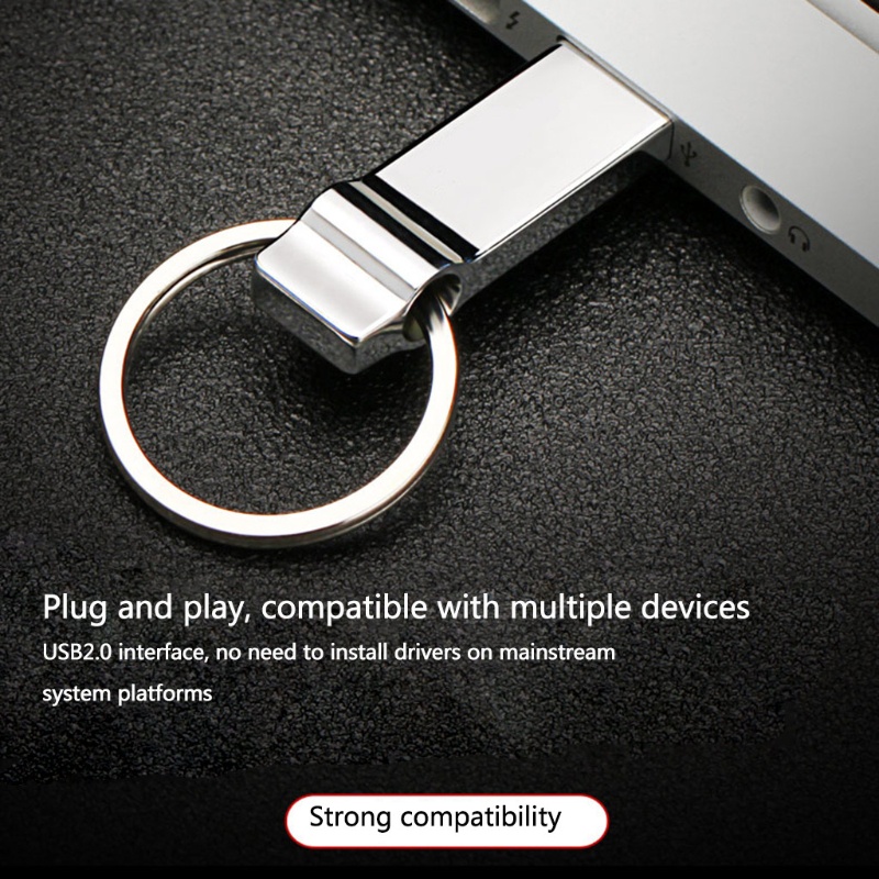 Ổ Đĩa Flash USB 4G-128G Mini Bằng Nhôm Có Khóa Kéo Tiện Dụng Cho Xe Hơi