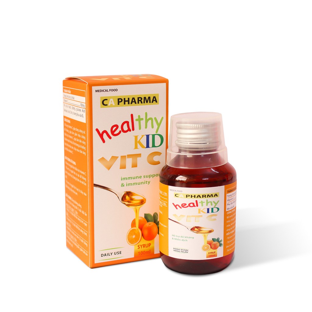 Siro Bổ Sung Vitamin C Cho Bé - HEALTHY KID VIT C Cho Trẻ Em (Chai 100ml) - Trẻ Từ 2 Tuổi