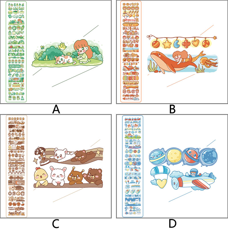 Miếng Dán Hoạ Tiết Chủ Đề Hoạt Hình Xinh Xắn Dùng Để Trang Trí