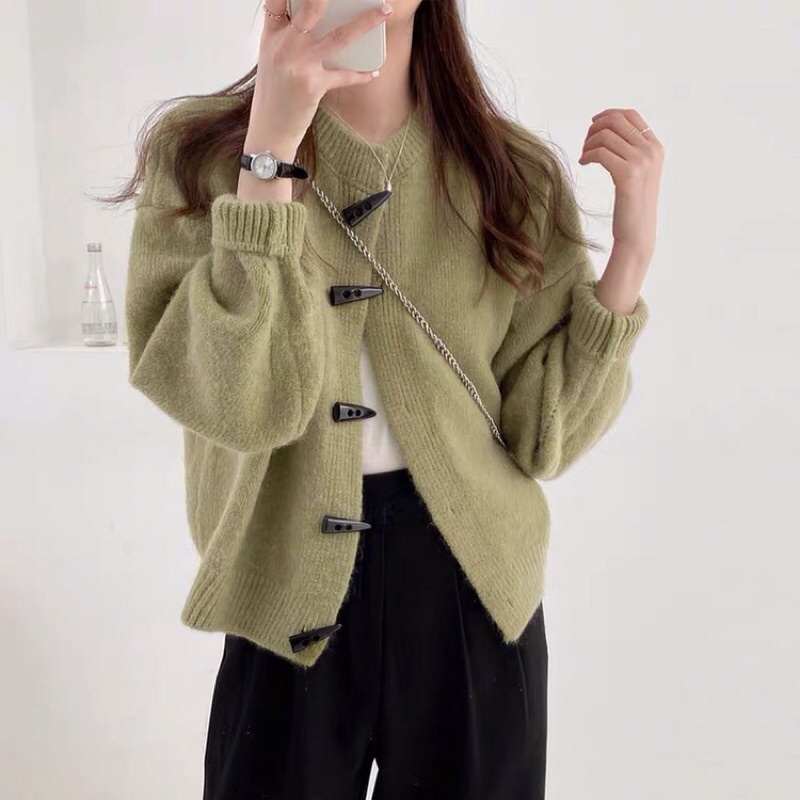 |Order| Áo len cardigan nữ khuy gỗ nhiều màu