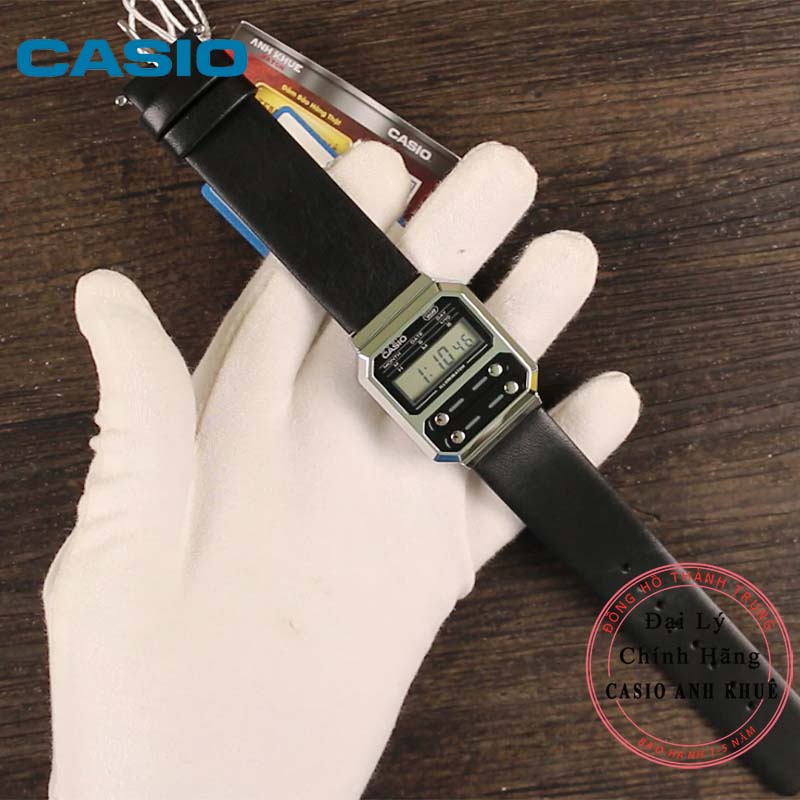 Đồng hồ Unisex Casio Vintage A100WEL-1ADF dây da