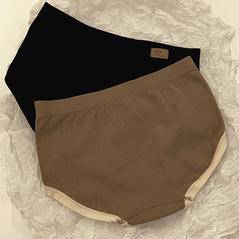 Quần Lót Cotton Lưng Vừa Không Đường May Kháng Khuẩn Thoải Mái Cho Nữ