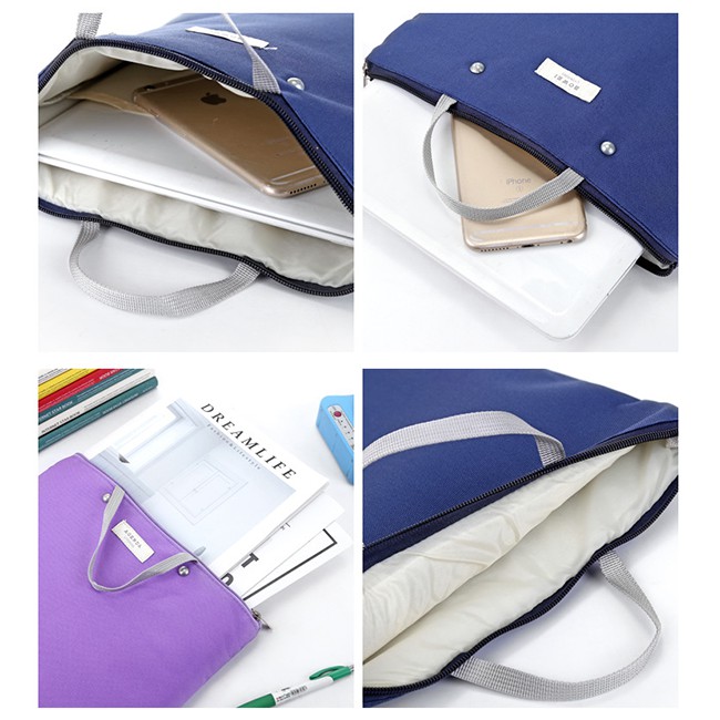 HCM - Túi vải 38cm đựng macbook laptop tài liệu sách vở có xốp đệm chốn | BigBuy360 - bigbuy360.vn